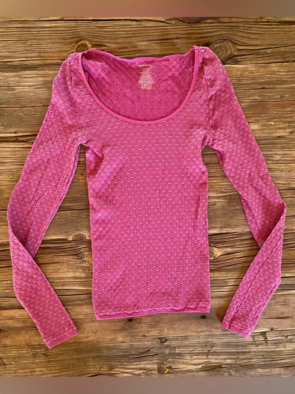 Free People Love Letter Long Sleeve in Glass Roses Pink Purple Size M/L - Picture 2 of 5